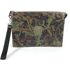Pochette 3D Méduse Camouflage Versace Vert