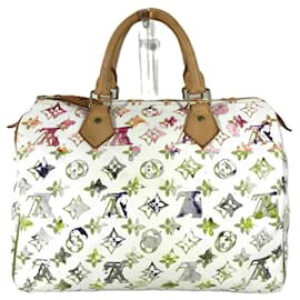 Louis Vuitton-Louis Vuitton Monogram Watercolor VVN Speedy 30 Mini Boston Bag-Pink,White