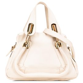 Bolsa Paraty de couro branco Chloé Small Branco Cru
