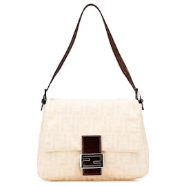 Fendi-Fendi Brun Toile Zucca Mamma Forever-Marron,Beige