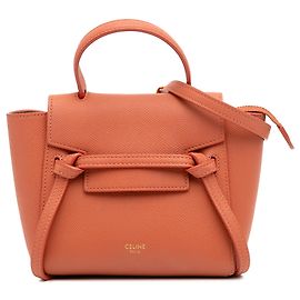 Céline Bolsa de cinto em couro de vitela texturizado laranja Celine Laranja