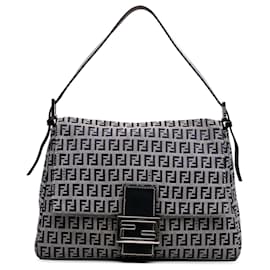 Fendi-Fendi Gris Zucchino Toile Mamma Pour Toujours-Marron
