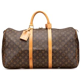 Louis Vuitton-Louis Vuitton Brown Monogram Keepall 50-Brown