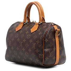 Louis Vuitton-Louis Vuitton Brown Monogram Speedy Bandouliere 25-Brown