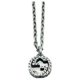 Gucci-GUCCI Interlocking G Necklace-Silvery