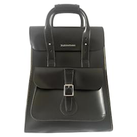 Dr. Martens Black Leather Backpack Black