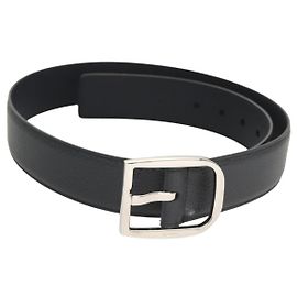 Cinto de couro GUCCI Outlet 38,2"" Marinho Prata 449716 Auth 123068 Prata Azul marinho