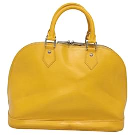 Louis Vuitton-LOUIS VUITTON Epi Alma PM Hand Bag Citron M40619 LV Auth yk18354-Golden