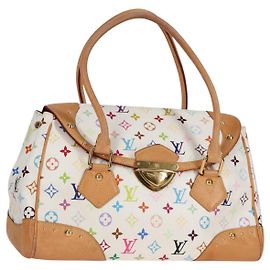 LOUIS VUITTON Handtasche Beverly GM Monogramm Multicolor Weiß M40201 Auth BA2117V Weiß