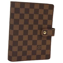 Louis Vuitton-LOUIS VUITTON Damier Ebene Agenda MM Day Planner Cover R20240 LV Auth hk2671-Other