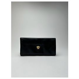 Vintage Gianni Versace Leather Wallet black Black