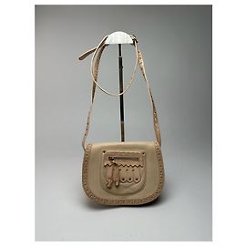 Chloé Bolsa de couro vintage Chloe bege Bege