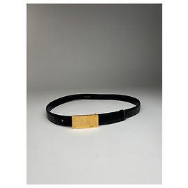 Céline Vintage Celine Leather belt Black