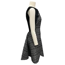 Autre Marque-Antonio Berardi Navy / White Sleeveless A Line Mini Dress-Navy blue