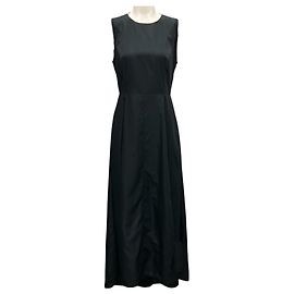 Ärmelloses Techno-Kleid mit Monili-Perlenverzierung in Schwarz / Silber von Peserico Schwarz
