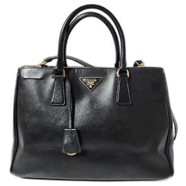 PRADA Saffiano Medium Galleria Double Zip Tote Nero Nero
