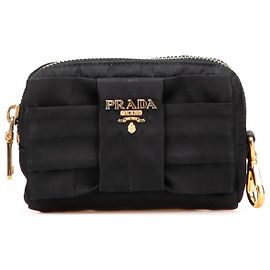 Prada schwarze Tessuto Fiocco Schleifen-Tasche Schwarz