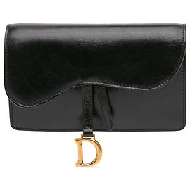 Dior schwarze Leder-Gürteltasche Schwarz