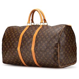Louis Vuitton-Louis Vuitton Brown Monogram Keepall 55-Brown