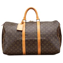 Louis Vuitton-Louis Vuitton Brown Monogram Keepall 50-Brown