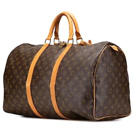 Louis Vuitton-Louis Vuitton Brown Monogram Keepall 50-Brown