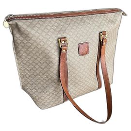 Céline Bolsa de viagem Macadam Marrom Bege