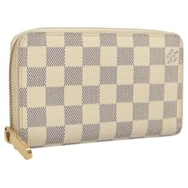 Louis Vuitton-LOUIS VUITTON Damier Azur Zippy Compact Wallet Long Wallet N60029 LV Auth 123451-Other