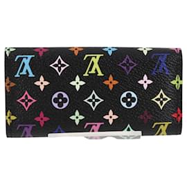 Louis Vuitton-LOUIS VUITTON Multicolor Multicles 4 Key Case Black M93732 LV Auth 123309AV-Black
