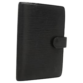 Louis Vuitton-LOUIS VUITTON Epi Agenda PM Day Planner Cover Black R20052 LV Auth 124013-Black