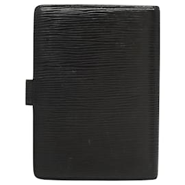 Louis Vuitton-LOUIS VUITTON Epi Agenda PM Day Planner Cover Black R20052 LV Auth 124013-Black