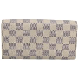 Louis Vuitton-LOUIS VUITTON Damier Azur Portefeuille Sarah Long Wallet N61735 LV Auth 123074-Other