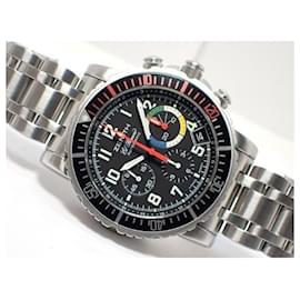 Zénith-ZENITH Rainbow Flyback Chronograph 02.0480.405/24 '03 Genuine goods Mens-Silvery