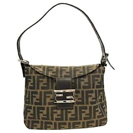 Fendi-Sac à bandoulière Fendi Zucca Mamma Bucket-Marron