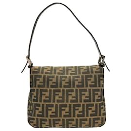 Fendi-Sac à bandoulière Fendi Zucca Mamma Bucket-Marron