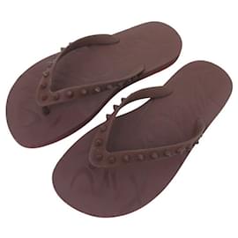 Christian Louboutin-NINE CHRISTIAN LOUBOUTIN SHOES LOUBI FLIP P00529643 38 NEW SHOES-Brown