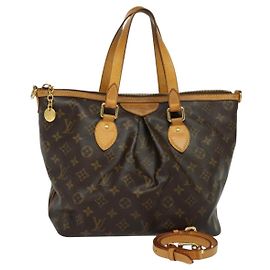 LOUIS VUITTON Monogram Palermo PM Tote Bag M40145 LV Auth MX407 Monogram