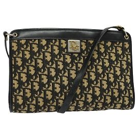 Borsa a Spalla Christian Dior Blu Navy Oro Auth BD1963 D'oro Blu navy