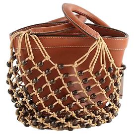 Staud Brown leather handbag Brown