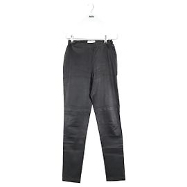 Eric Bompard Black leather leggings Black