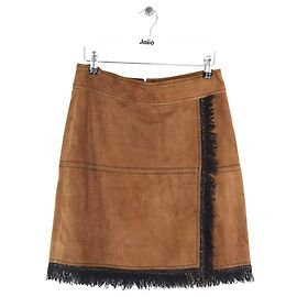 Dolce & Gabbana Braune Leder-Minirock Braun