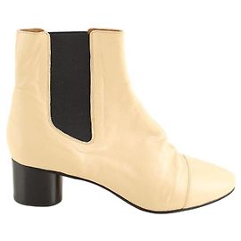 Isabel Marant Botas de couro bege Bege