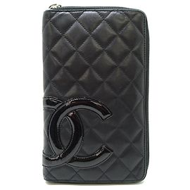 Chanel Cambon Line Long Wallet Black