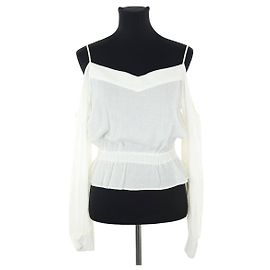 Balmain Blusa bianca in cotone Bianco