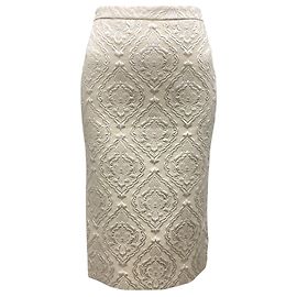 No 21 Jupe crayon en jacquard métallique champagne n° 21 Métallisé