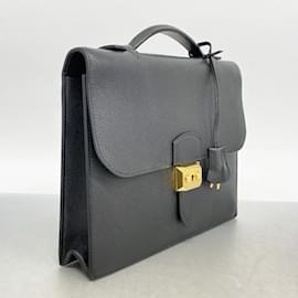 Hermès-Hermes Bag Sac A Depeche 27 Veau Epsom Black J Stamp Men's-Black