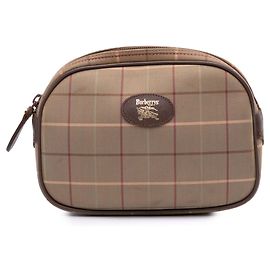 Burberry Brown Vintage Check Canvas Clutch Brown Light brown