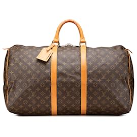 Louis Vuitton-Louis Vuitton Brown Monogram Keepall 55-Brown