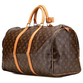 Louis Vuitton-Louis Vuitton Brown Monogram Keepall 50-Brown