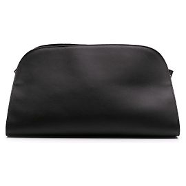 A clutch Margaux Leste-Oeste em couro de bezerro preto texturizado da The Row Preto