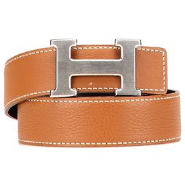 Hermès Brauner Leder Constance H Wendegürtel Braun